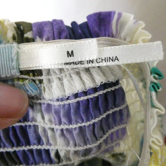 Kimchi Blue Floral Strapless Tiered Mini Dress Md - Picture 2 of 9